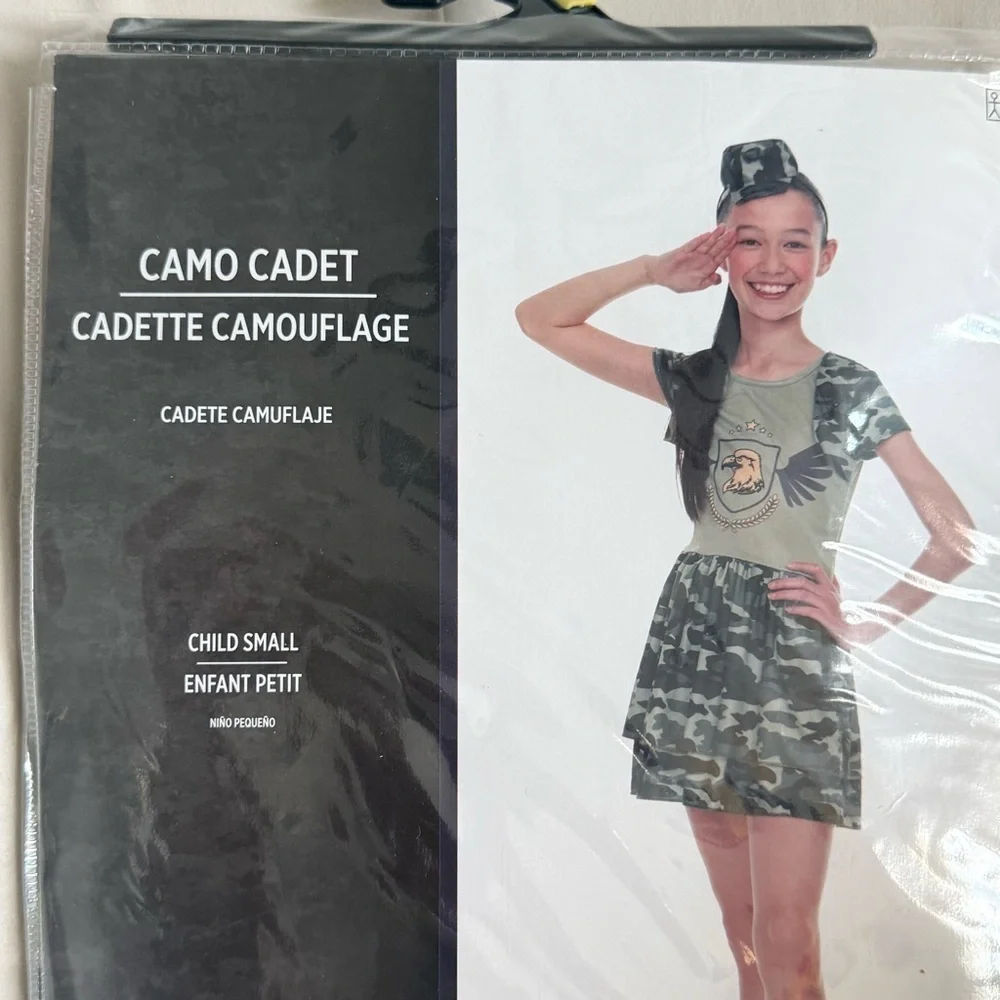 Camo Cadet Costume for Kids Size Small 4/6 Halloween/Party